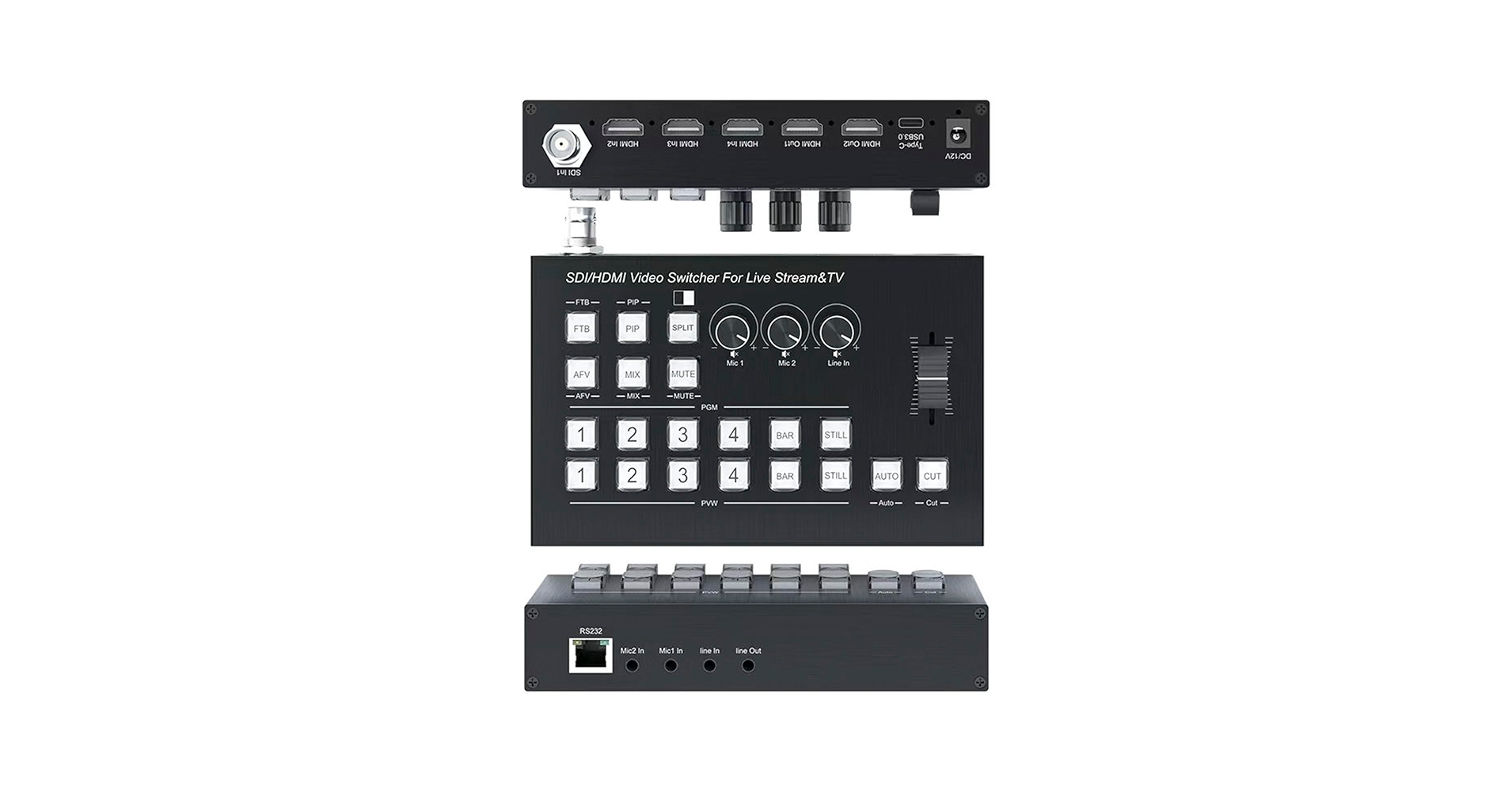 Amazon.com: Video Mixer Switcher 1SDI/3HDMI Input 2HDMI